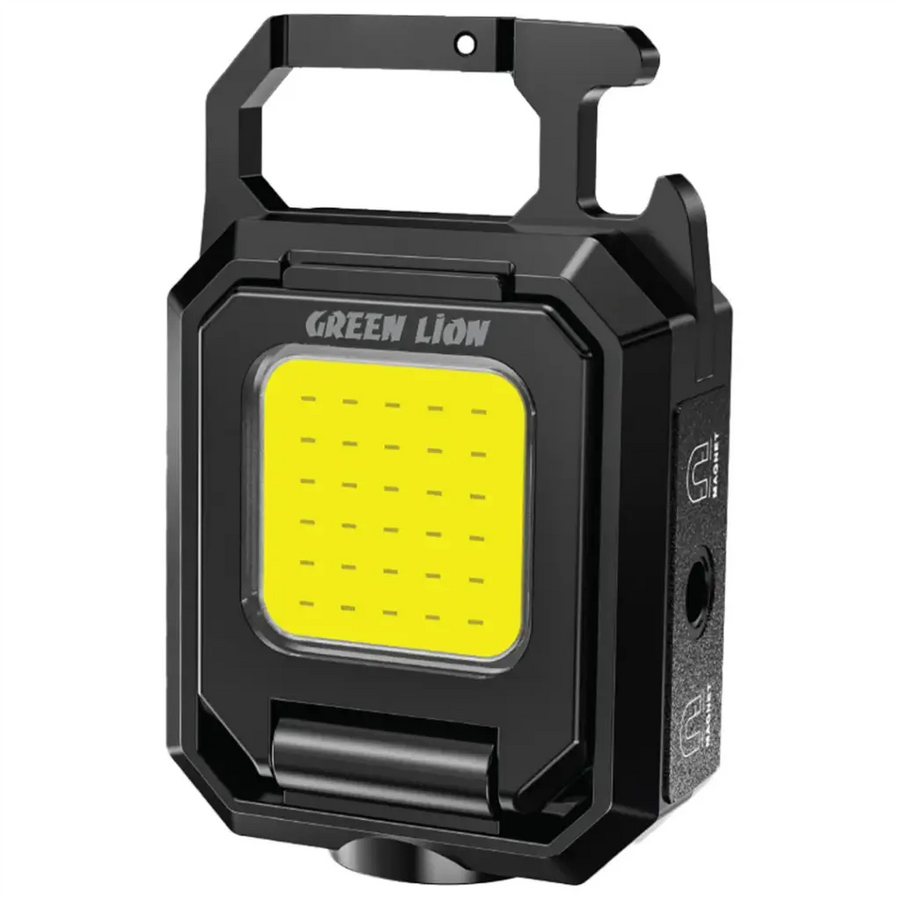 Green Lion Keychain Light - 2 COB, XPE, Foldable - Black