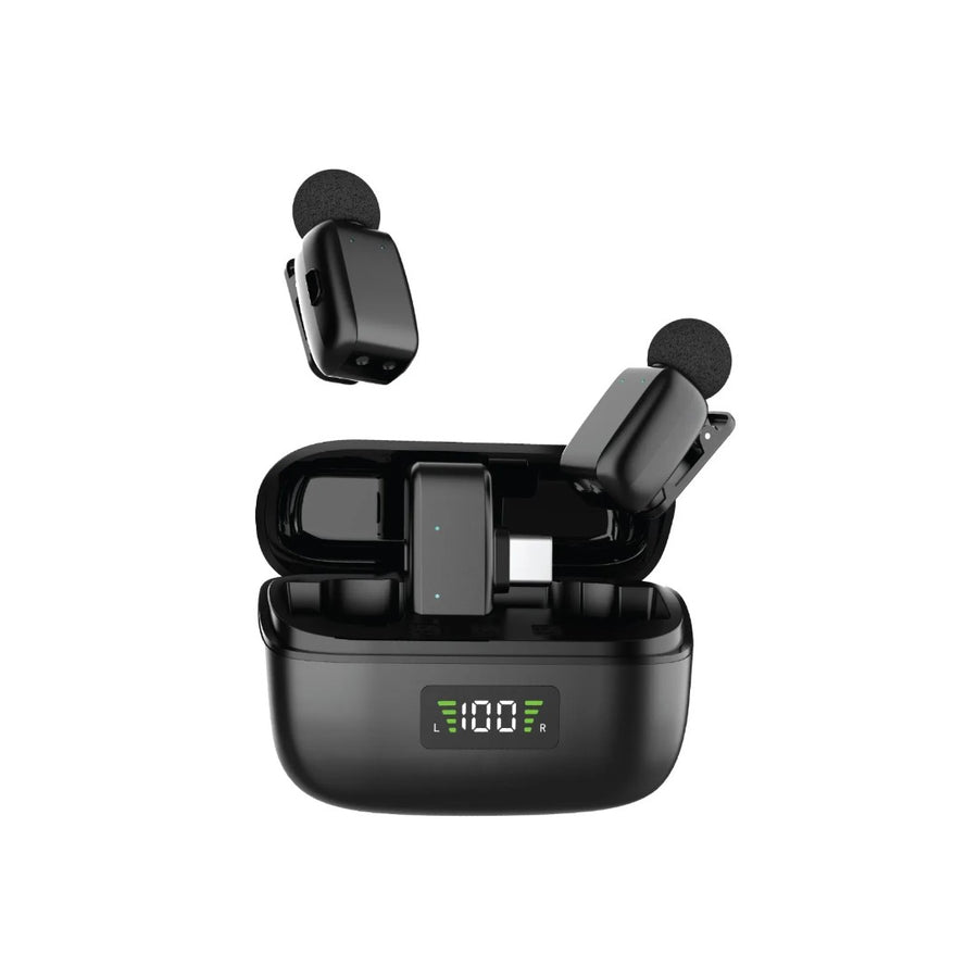 GREEN LION FLEX MIC DUO TYPE C TO LIGHTNING 2 IN 1 - BLACK