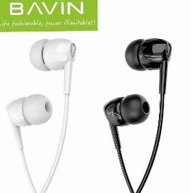 BAVIN H-3.5-HX851 3.5mm Waterproof Earphones w/ Silicone Buds and Mic