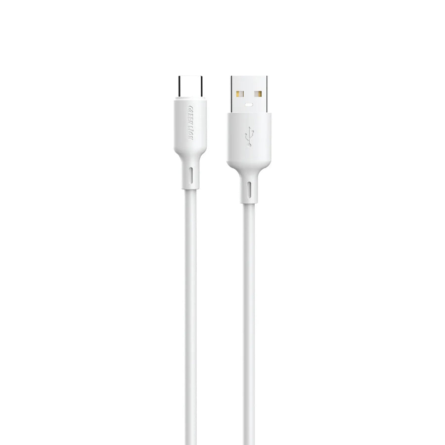 GREEN LION 67W USB-A TO USB-C TPE CABLE 1MTR - WHITE