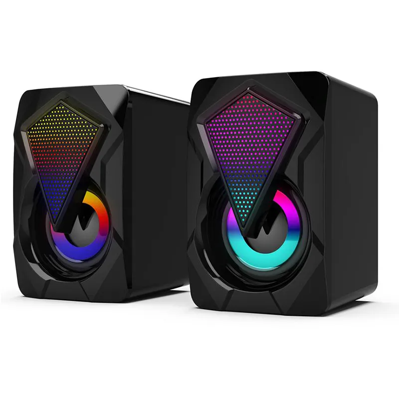 USB Colorful Lighting Effect RGB Gaming Laptop PC Speaker K2039