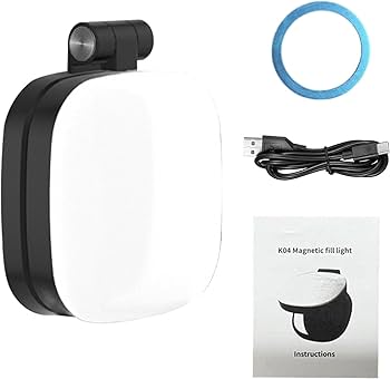 Magnetic Selfie Light for Phone, Handheld Live Streaming with Makeup Mirror, Portable Outdoor LED Fill Light K04