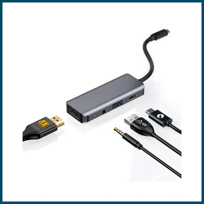 Porodo 4in1 HDMI 4K USB C Hub