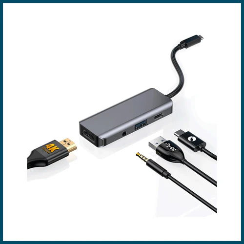 Porodo 4in1 HDMI 4K USB C Hub