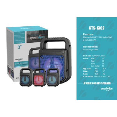 WIRELESS SPEAKER 3&rdquo; GTS-1362