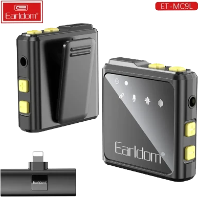 Earldom Wireless Dual Microphone for iPhone Lighting Connection