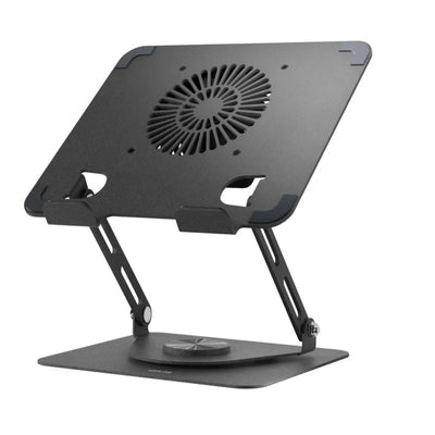 GREEN LION ADJUSTABLE LAPTOP STAND WITH COOLING FAN- BLACK