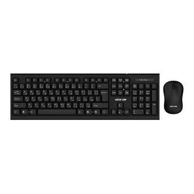 GREEN LION WIRELESS KEYBOARD AND MOUSE - BLACK