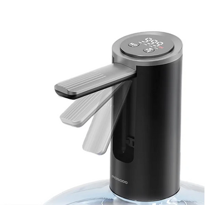 Porodo Lifestlye Foldable Electric Water Pump Universal Bottle Compatibility - Black