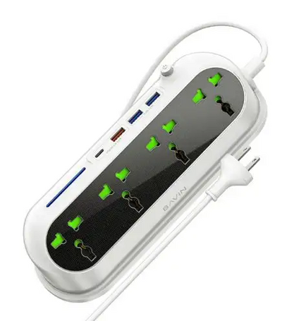 Bavin PC825 New Style Commercial UK US EU Multi Plug Smart USB Power Tabletop Extension Socket for Office Home