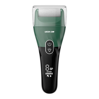 {GNT58CALUSGN} Green Lion Callus Remover - Rechargeable Dead Skin Remover 2500 rpm - Green