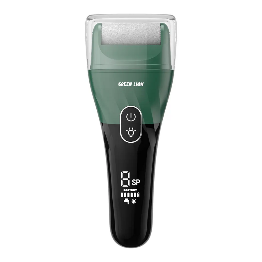 {GNT58CALUSGN} Green Lion Callus Remover - Rechargeable Dead Skin Remover 2500 rpm - Green