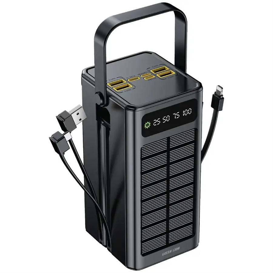 Green Lion Solar X 60000mAh Power Bank PD 20W - Black