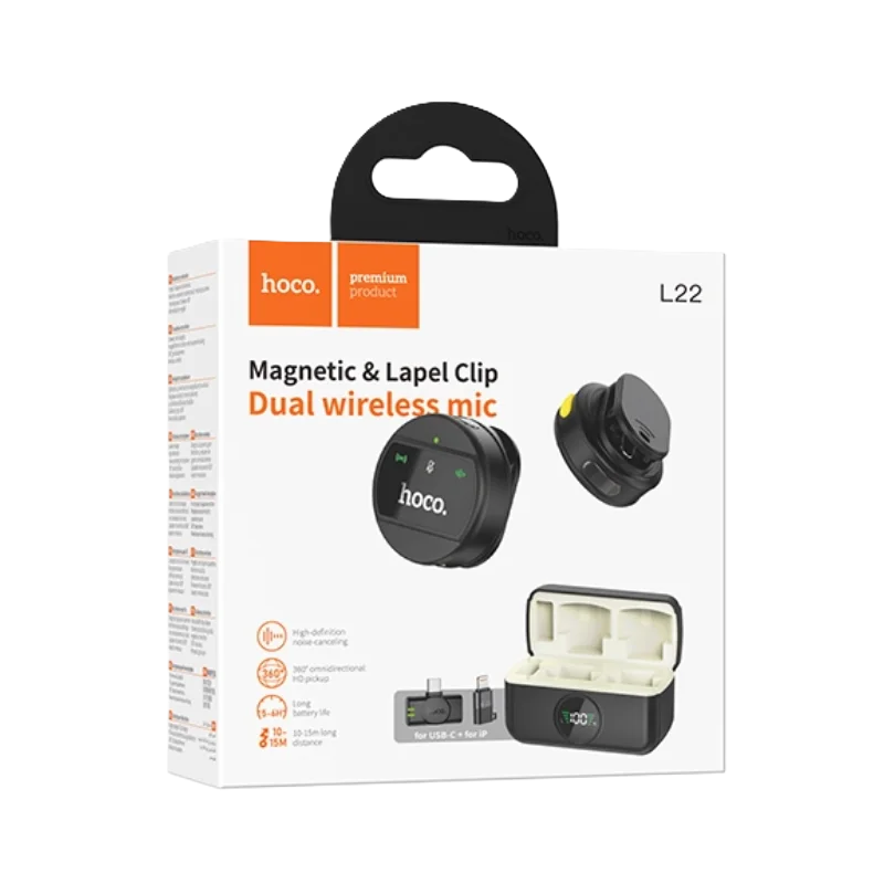 Magnetic amp; lapel clip [Dual wireless mic]