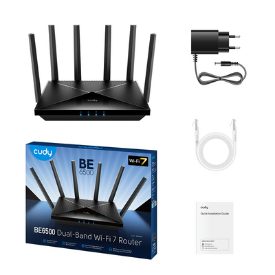 BE6500 Gigabit Wi-Fi 7 Router, WR6500 1.0 - Cudy