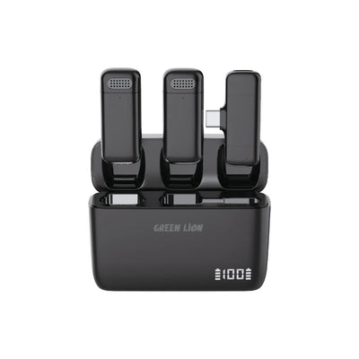GREEN LION DUO CAST WIRELESS MIC TYPE C - BLACK