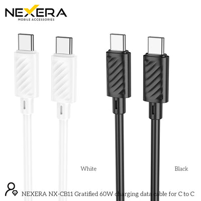 NEXERA X88 Gratified 60W charging data cable for Type-C to Type-C(packaged)