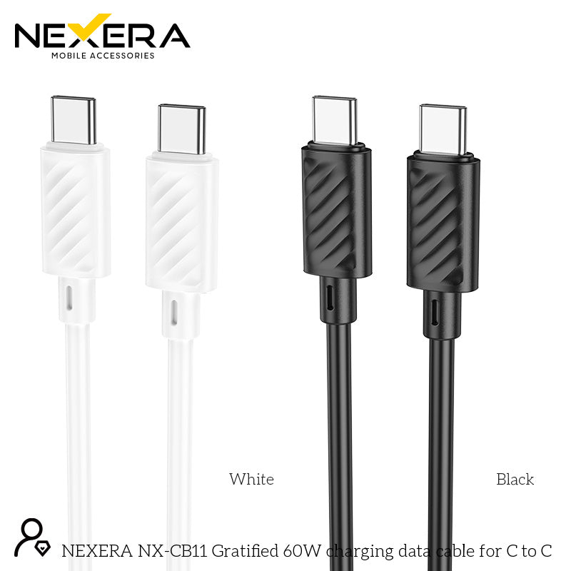 NEXERA X88 Gratified 60W charging data cable for Type-C to Type-C(packaged)