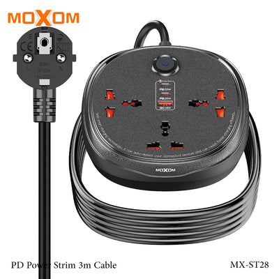 Moxom MX-ST28 6in1 PD Power Strip 3m Cable Length
