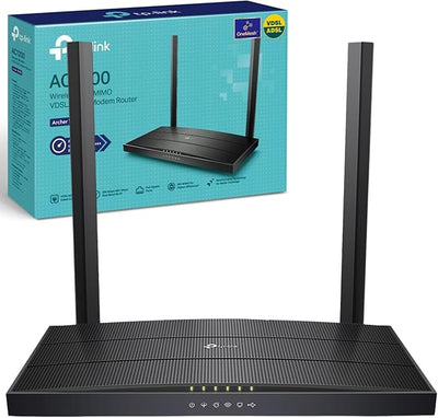 TP-Link, Archer VR400 AC1200 Wireless VDSL/ADSL Modem Router - Black