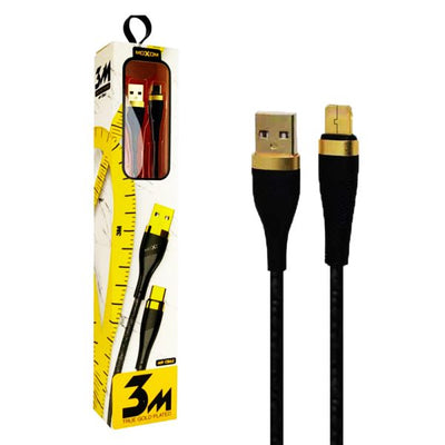 MOXOM MX-CB65, True Gold Plate USB Cable 2.4A, 3M