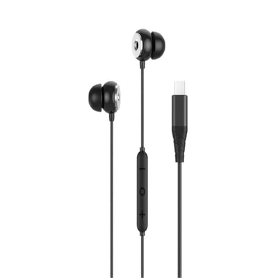 Green Lion Stereo X90 Type C Wired Earphone - Black/ White