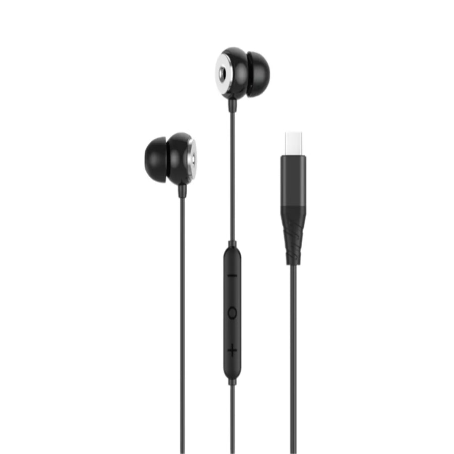 Green Lion Stereo X90 Type C Wired Earphone - Black/ White