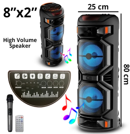 WIRELESS SPEAKER 8&rdquo; X2 YE-8802
