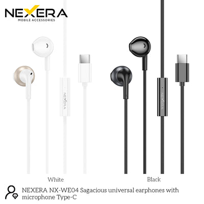 NEXERA M115 Sagacious universal earphones with microphone Type-C