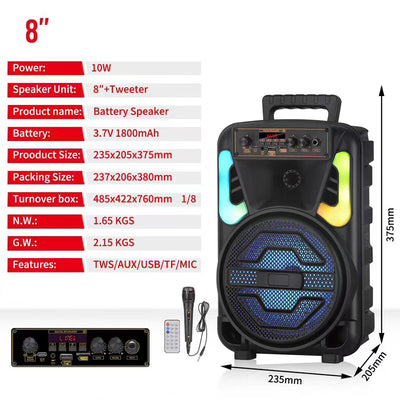 JBR-007 Single 8 \\ quot;Bluetooth Speaker