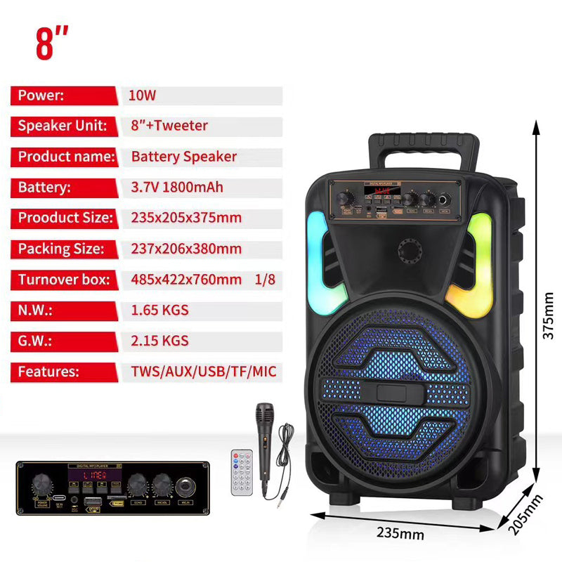 JBR-007 Single 8 \\ quot;Bluetooth Speaker
