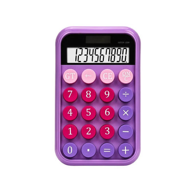 GREEN LION POCKET CALCULATOR 10 DIGITS - PURPLE