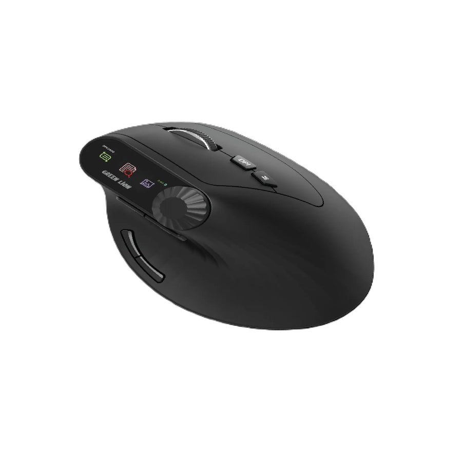 Gnsoledmsebk] Green Lion Smart Oled Vertical Mouse - Black