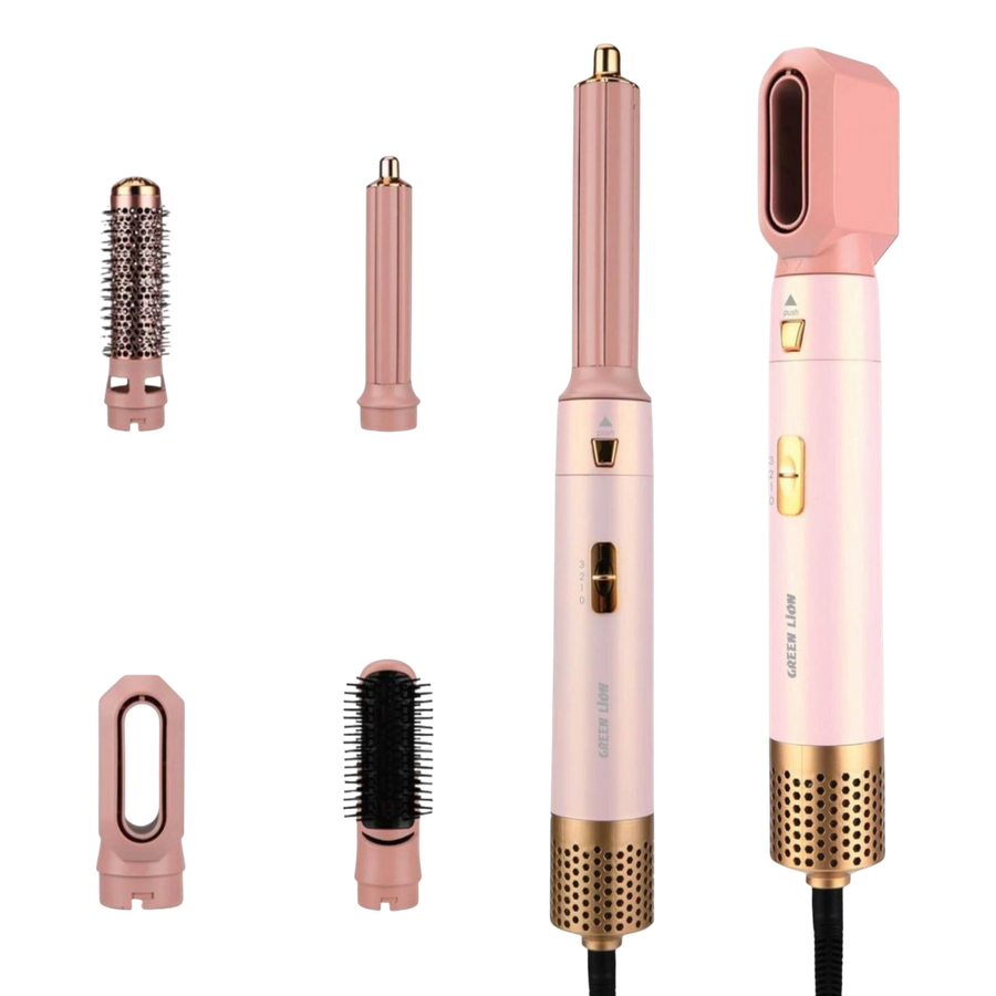 Green Lion 5 in 1 Professional Hair Styler 2 - Black / PINK