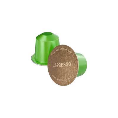 Lepresso Aluminum Capsules for Nespresso Blended 10pc Brazil Gold GREEN