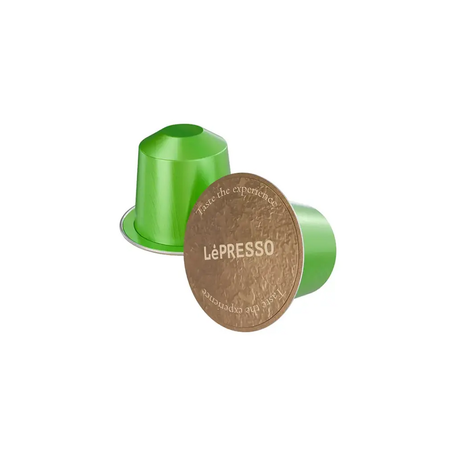 Lepresso Aluminum Capsules for Nespresso Blended 10pc Brazil Gold GREEN