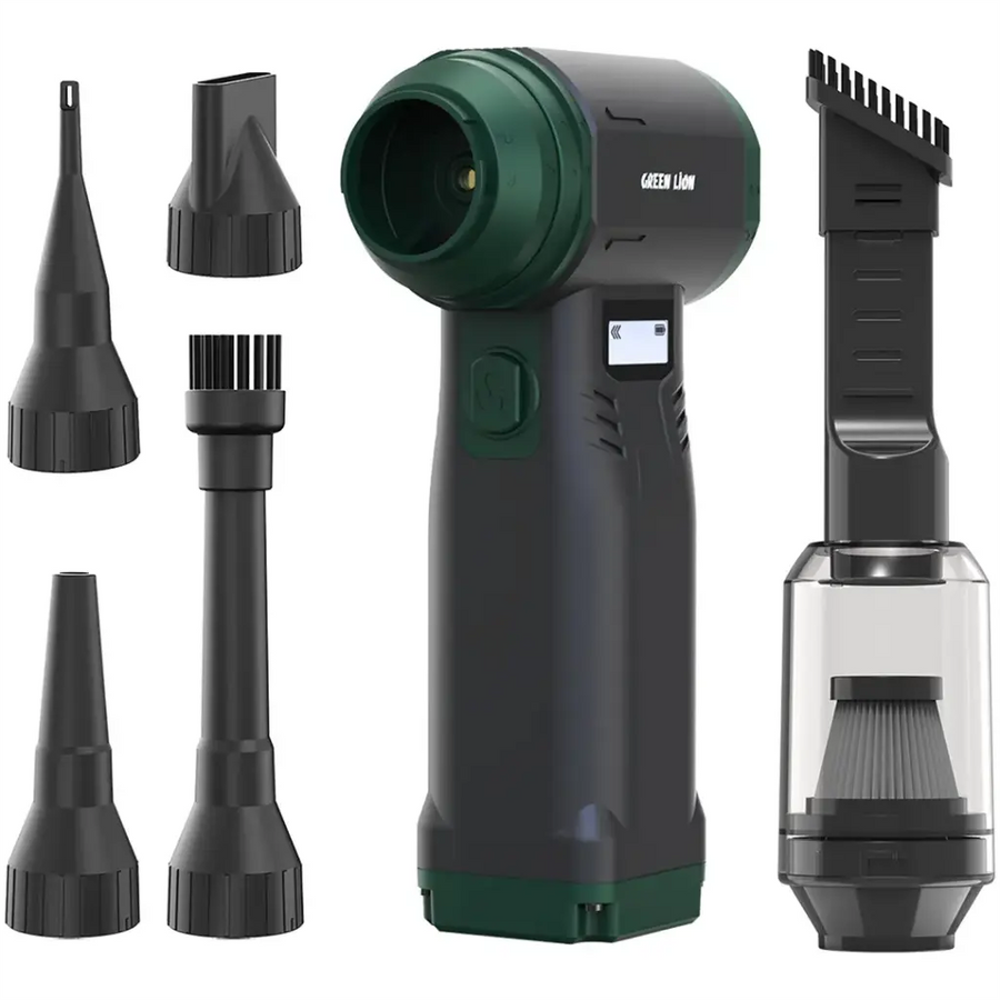 Green AIR MASTER Blower & Vacuum Cleaner 90000RPM - Black