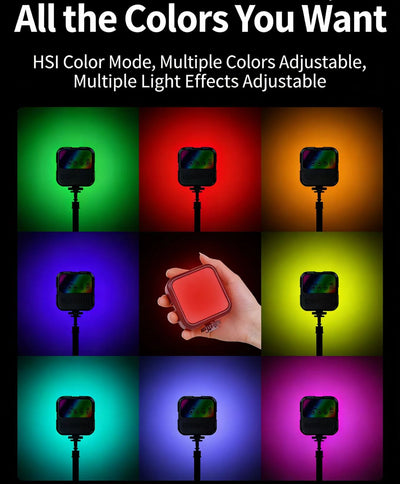 Portable RGB LED video light, designed for photography and videography
