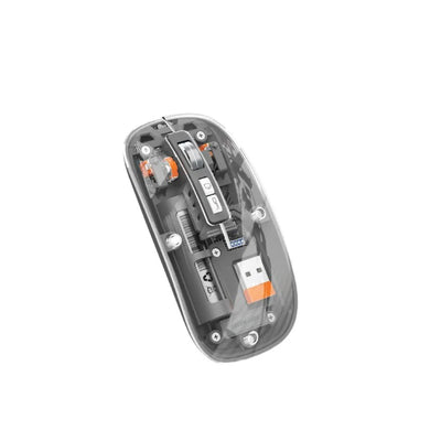 Green Lion Transparent Mouse 2 - Grey/ Pink/ Blue