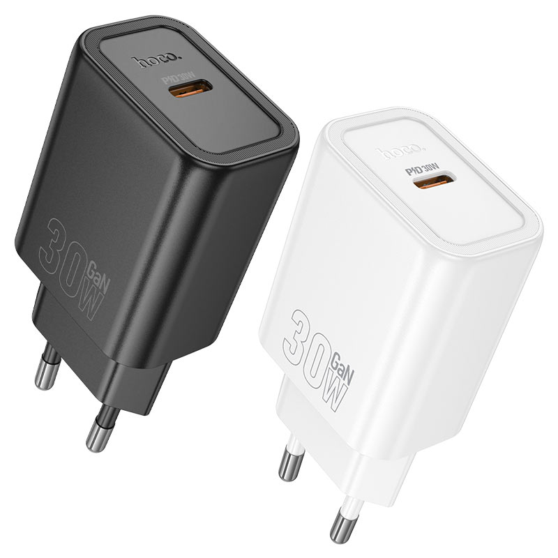 Hoco N62 Gentle single port PD30W Adapter (EU) black