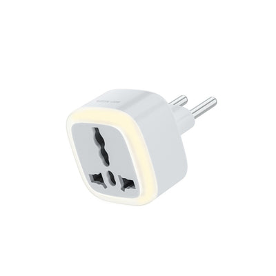 GREEN LION UNIVERSAL CONVERSION EU PLUG WITH LIGHT - WHITE