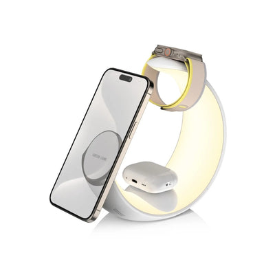 GREEN LION MOON CHARGE 4 IN 1 WIRELESS CHARGER - WHITE