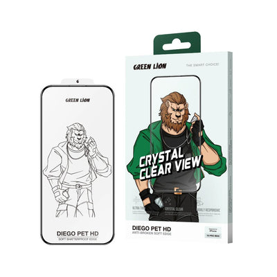 Green Lion Diego Pet HD Anti-Broken Soft Edge iPhone 17/ 17 air/ 16 Pro/Pro Max
