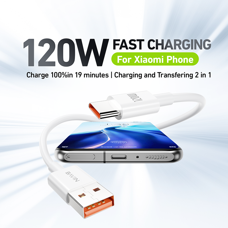 Bavin Fast Charging And High Speed Data Transfer 120w Cable Cb358 For Xiaomi Phone