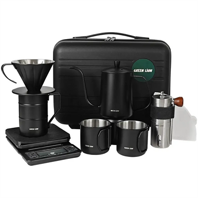 Green Lion V-60 PRO 7 in 1 Coffee Maker Set - Black