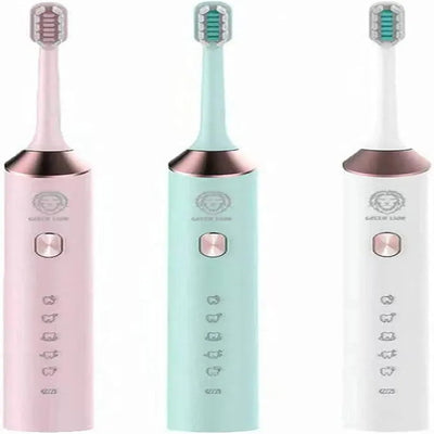 Green Lion Electric Toothbrush/ White-Pink- Blue