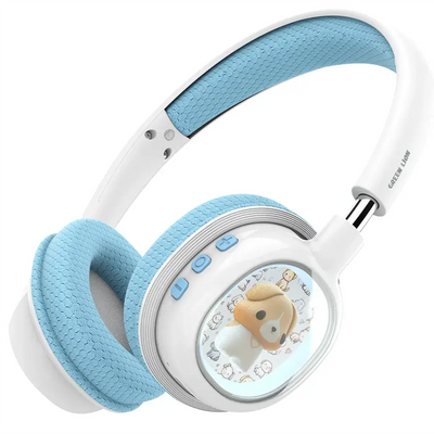 Green Lion GK-600 Wireless Kids Headphones-Pink/ Blue