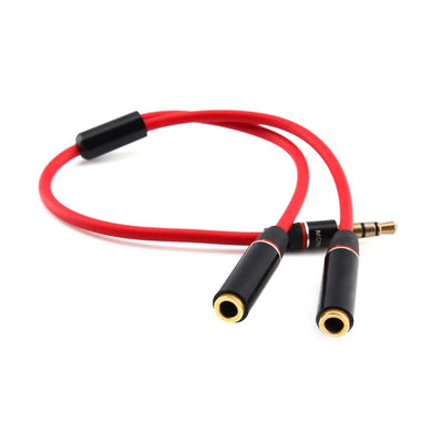 3.5mm Stereo Headphone Audio Y Splitter Cable Adapter Plug Jack Cord Male to Female Cable