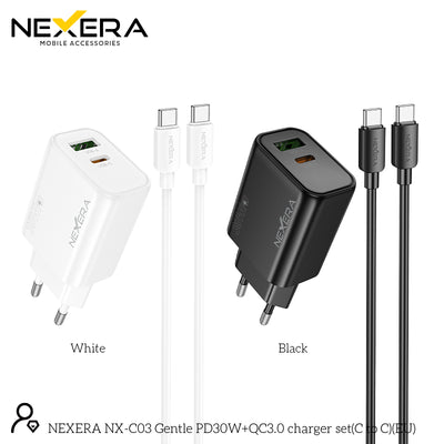 NEXERA N63 Gentle PD30W+QC3.0 charger set(C to C)(EU)