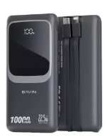 BAVIN PC1029 Fast Charging 10000mAh Power Bank 22.5W Built In Cable